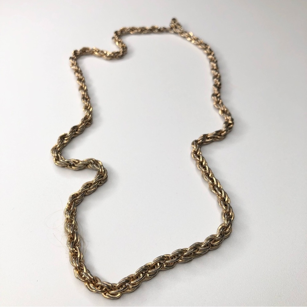 Vintage gold plated robe chain necklace